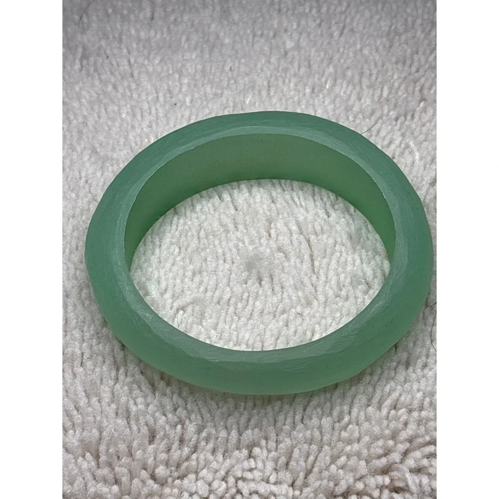 Mint Green Bangle‎ Bracelet Round Domed Jade Resin Stacking Fashion Jewelry